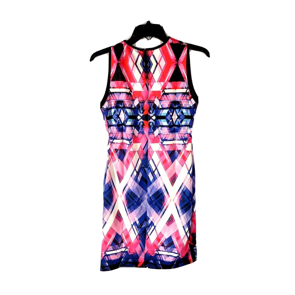 Just Love Multicolor Dress Women's Size Small Sleeveless Hidden zipper on back